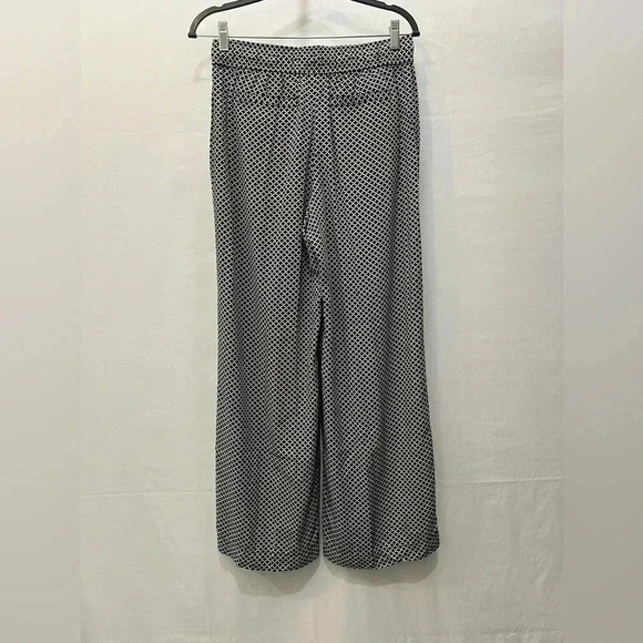 a.n.a Black and White Print Rayon Drawstring Pants Size S​ - Picture 5 of 9